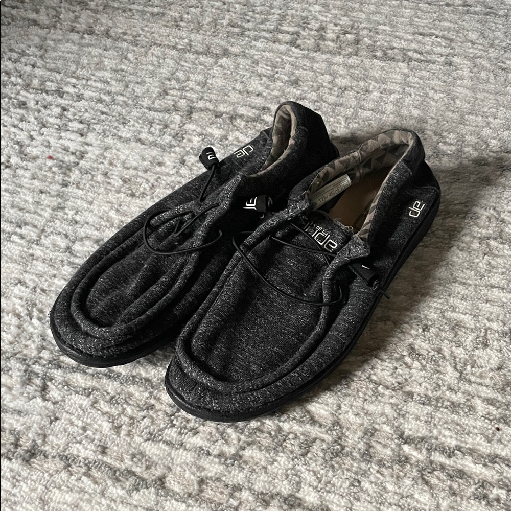 Hey Dude Men's Charcoal Slip-On Loafers